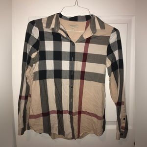 authentic burberry button up